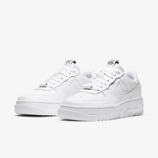 Trampki Damskie Nike Air Force 1 Pixel Białe Czarne Białe | NK874BFD