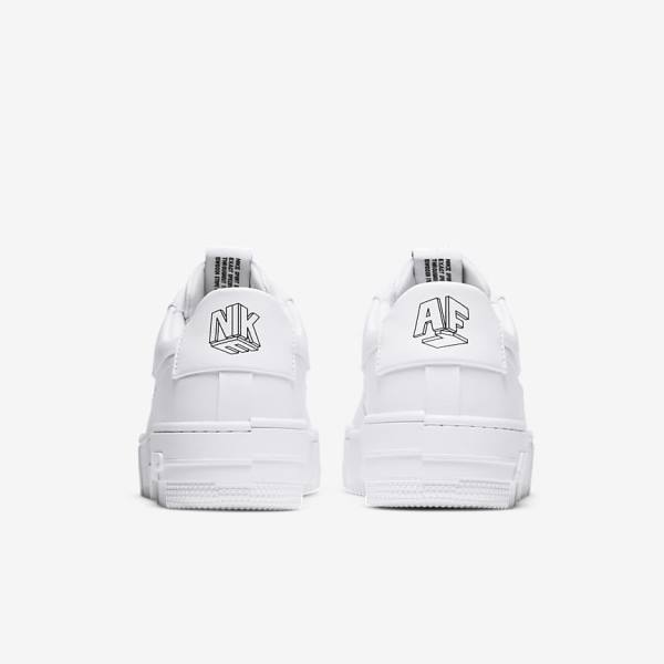 Trampki Damskie Nike Air Force 1 Pixel Białe Czarne Białe | NK874BFD