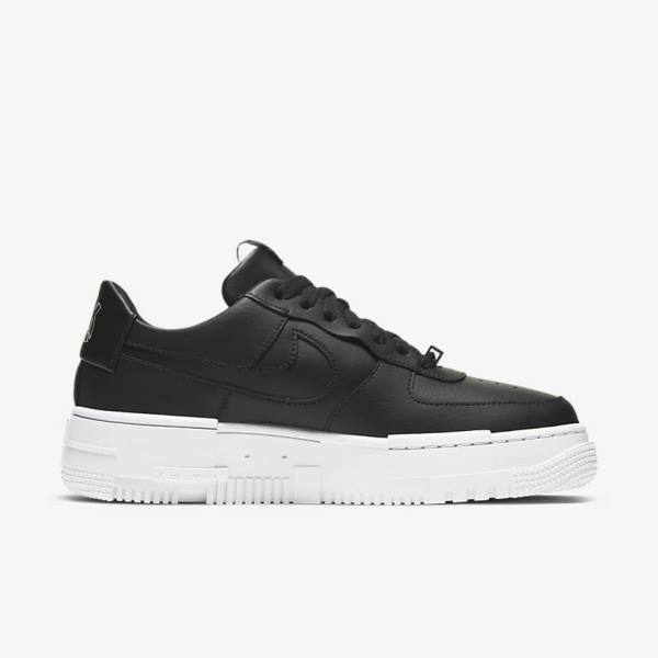 Trampki Damskie Nike Air Force 1 Pixel Czarne Białe Czarne | NK340IKV