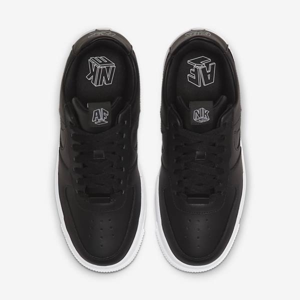 Trampki Damskie Nike Air Force 1 Pixel Czarne Białe Czarne | NK340IKV