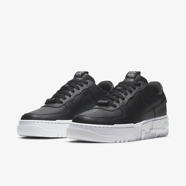 Trampki Damskie Nike Air Force 1 Pixel Czarne Białe Czarne | NK340IKV