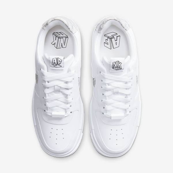 Trampki Damskie Nike Air Force 1 Pixel SE Białe Szare Białe | NK761HTV