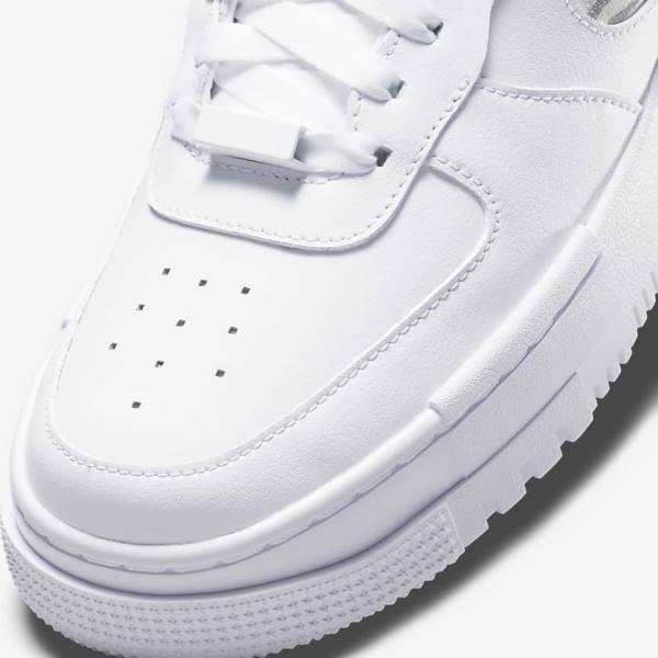 Trampki Damskie Nike Air Force 1 Pixel SE Białe Szare Białe | NK761HTV