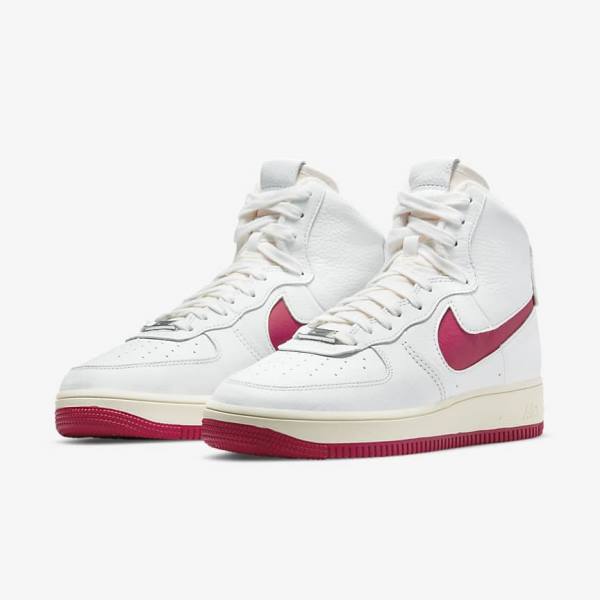 Trampki Damskie Nike Air Force 1 Sculpt Białe Czerwone | NK368UNQ