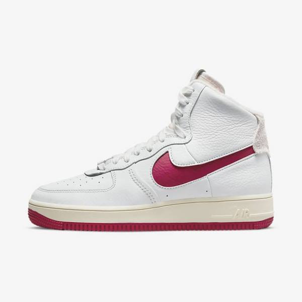 Trampki Damskie Nike Air Force 1 Sculpt Białe Czerwone | NK368UNQ