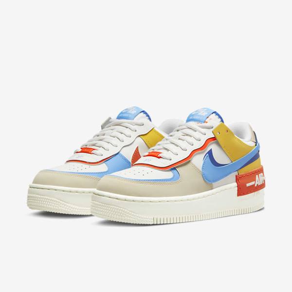 Trampki Damskie Nike Air Force 1 Shadow Królewski Niebieski Pomarańczowe Niebieskie | NK087BEM