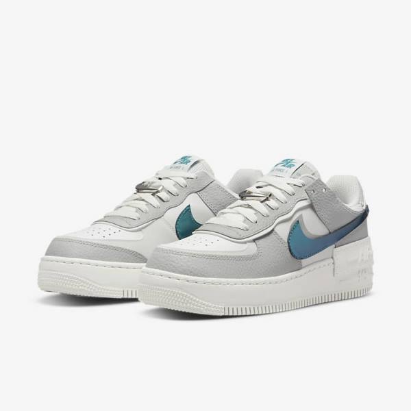 Trampki Damskie Nike Air Force 1 Shadow Białe Szare Białe | NK314HCT