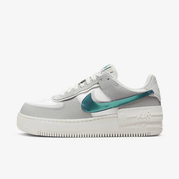 Trampki Damskie Nike Air Force 1 Shadow Białe Szare Białe | NK314HCT