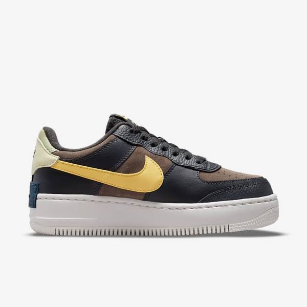 Trampki Damskie Nike Air Force 1 Shadow Zielone Białe Złote | NK561BXQ