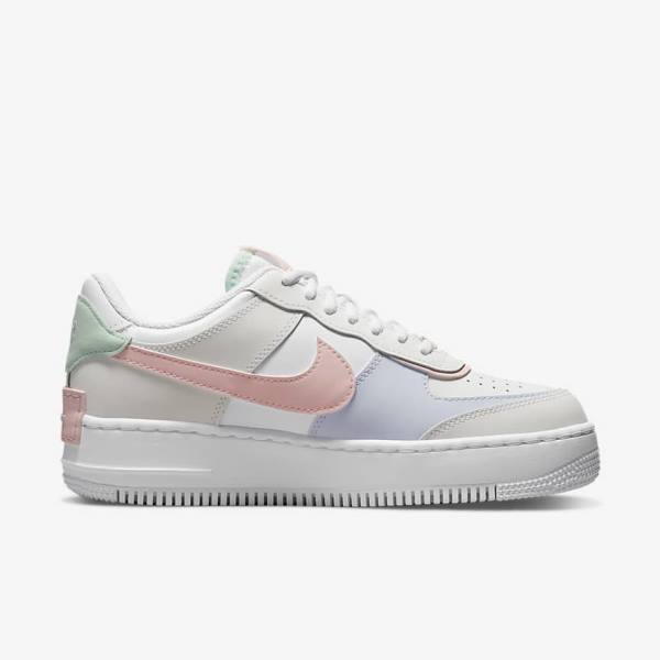 Trampki Damskie Nike Air Force 1 Shadow Białe Mięta Szare | NK650JQM