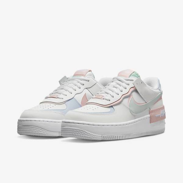 Trampki Damskie Nike Air Force 1 Shadow Białe Mięta Szare | NK650JQM