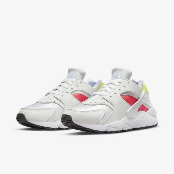 Trampki Damskie Nike Air Huarache Białe Głęboka Czerwone Czarne | NK056KGB