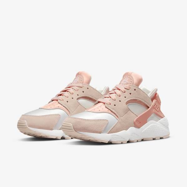 Trampki Damskie Nike Air Huarache Białe Khaki Szare Głęboka | NK145XPJ