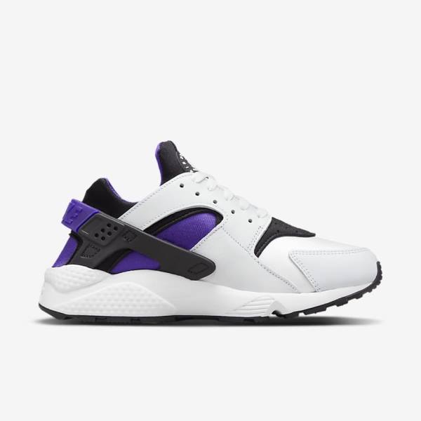 Trampki Damskie Nike Air Huarache Białe Fioletowe Czarne | NK324WUY