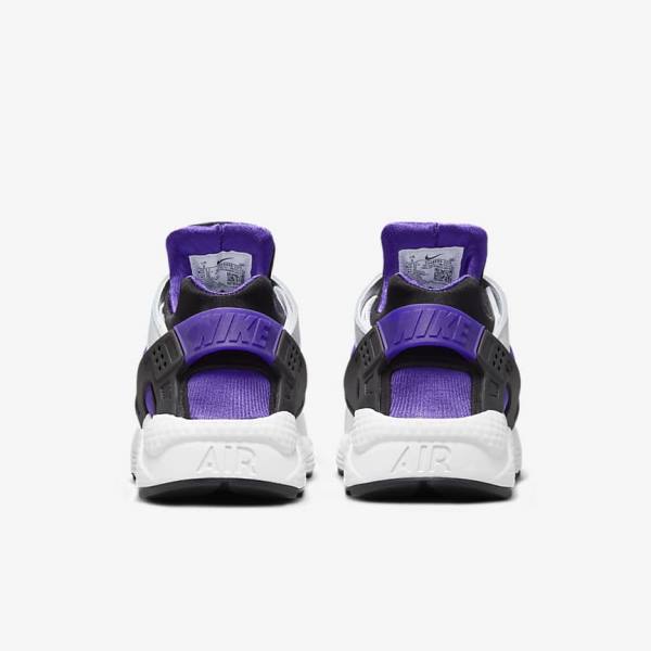 Trampki Damskie Nike Air Huarache Białe Fioletowe Czarne | NK324WUY