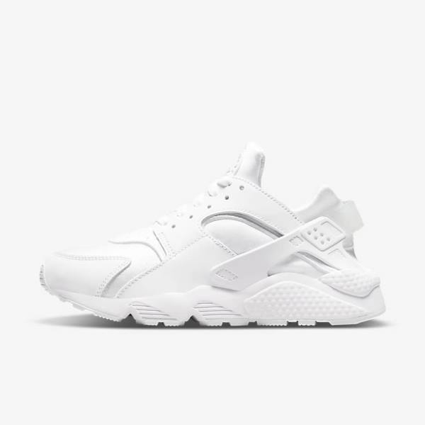 Trampki Damskie Nike Air Huarache Białe Platyna | NK842ZWP