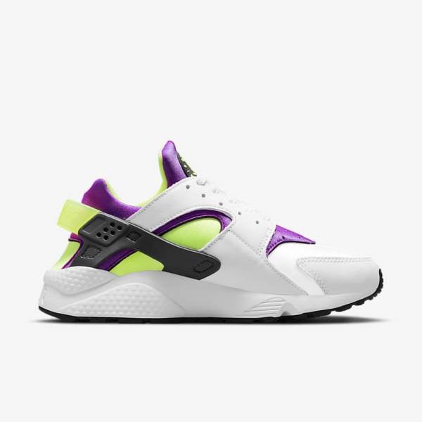 Trampki Damskie Nike Air Huarache Białe Czarne Żółte | NK926CTR