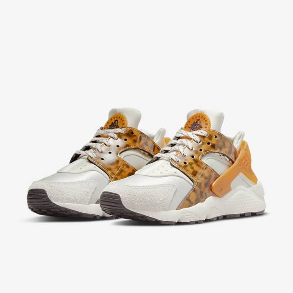 Trampki Damskie Nike Air Huarache Brązowe Głęboka Beżowe Żółte | NK156LBT