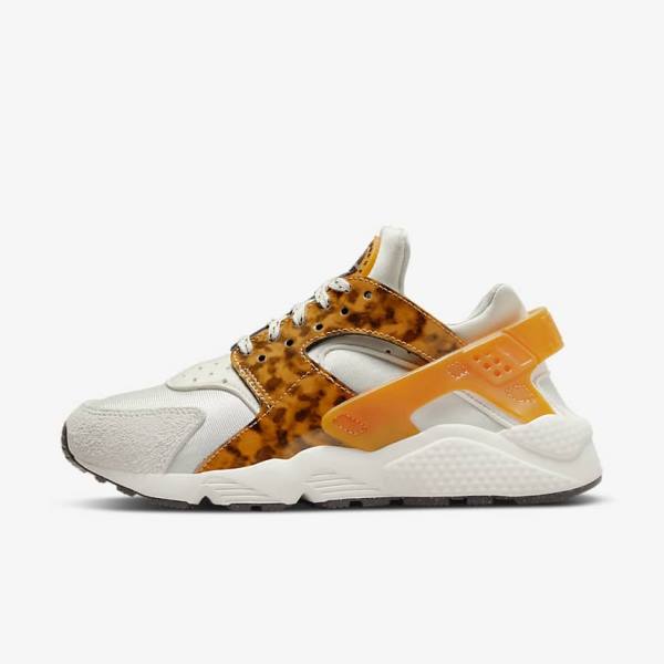 Trampki Damskie Nike Air Huarache Brązowe Głęboka Beżowe Żółte | NK156LBT