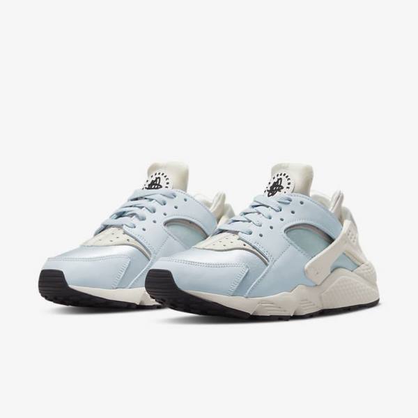 Trampki Damskie Nike Air Huarache Czarne Białe | NK604PLU