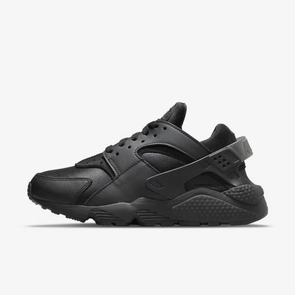 Trampki Damskie Nike Air Huarache Czarne Ciemny Szare | NK953IWH