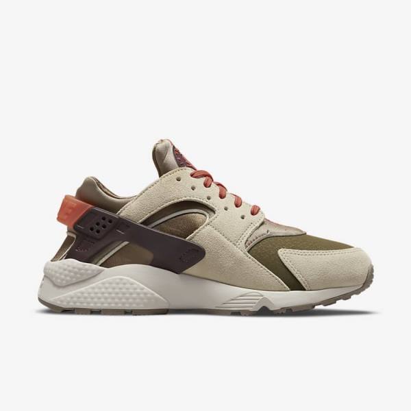 Trampki Damskie Nike Air Huarache SP Khaki Bordowe | NK893GCX