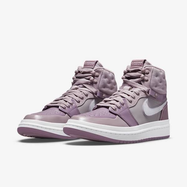 Trampki Damskie Nike Air Jordan 1 Acclimate Fioletowe Szare Białe | NK376LRM