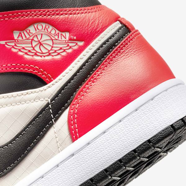 Trampki Damskie Nike Air Jordan 1 Mid SE Głęboka Brązowe Głęboka Czerwone Białe | NK169WIN