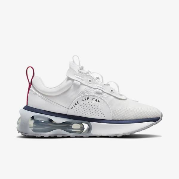 Trampki Damskie Nike Air Max 2021 Białe Niebieskie Platyna Różowe | NK571NFC