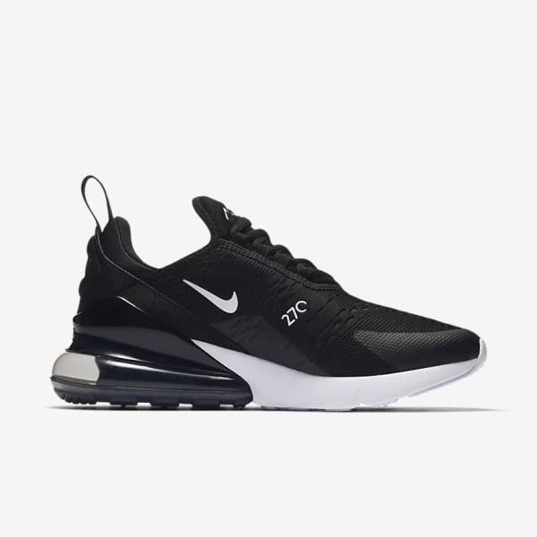 Trampki Damskie Nike Air Max 270 Czarne Białe Ciemny Szare | NK704MJT