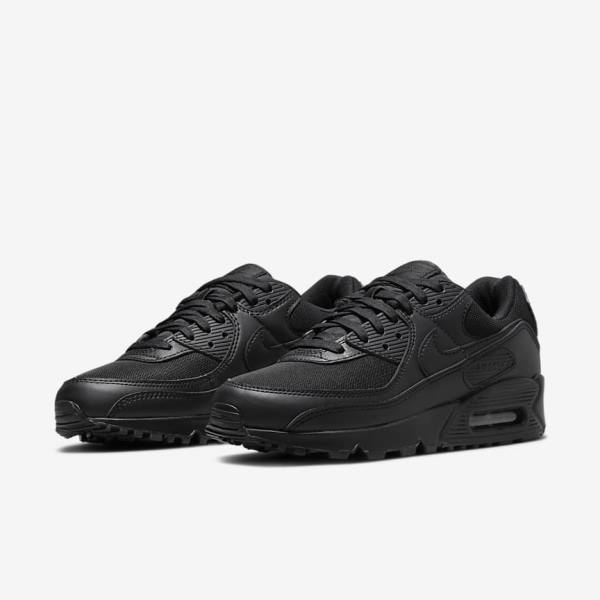 Trampki Damskie Nike Air Max 90 Czarne | NK734ESK