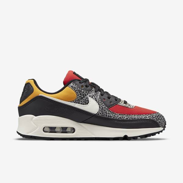 Trampki Damskie Nike Air Max 90 SE Czarne Czerwone | NK849WEV