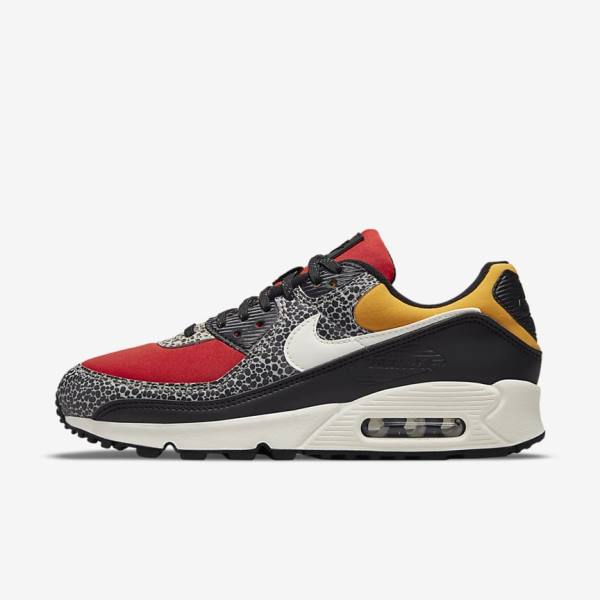 Trampki Damskie Nike Air Max 90 SE Czarne Czerwone | NK849WEV