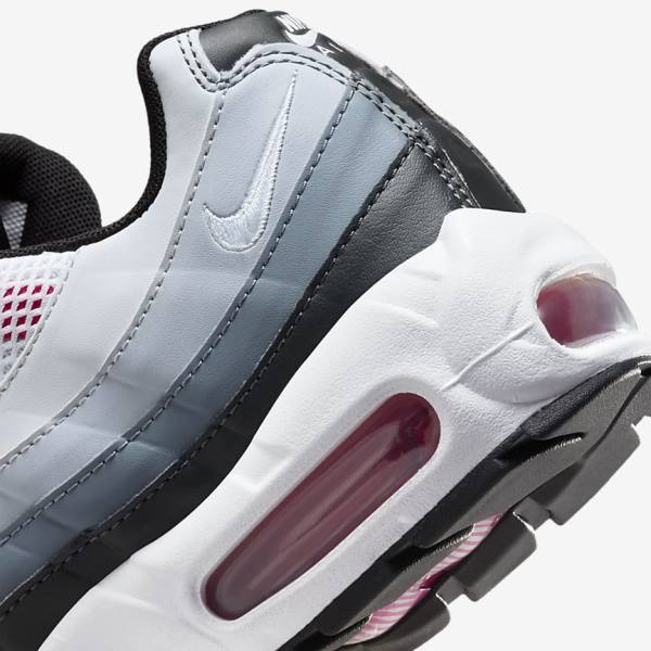 Trampki Damskie Nike Air Max 95 Ciemny Szare Szare Białe | NK516XIW