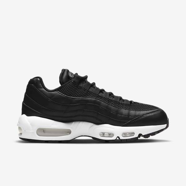 Trampki Damskie Nike Air Max 95 Czarne Białe | NK450BOU