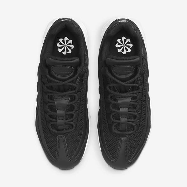 Trampki Damskie Nike Air Max 95 Czarne Białe | NK450BOU