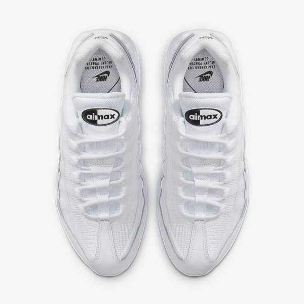 Trampki Damskie Nike Air Max 95 Essential Białe Czarne | NK265VBD