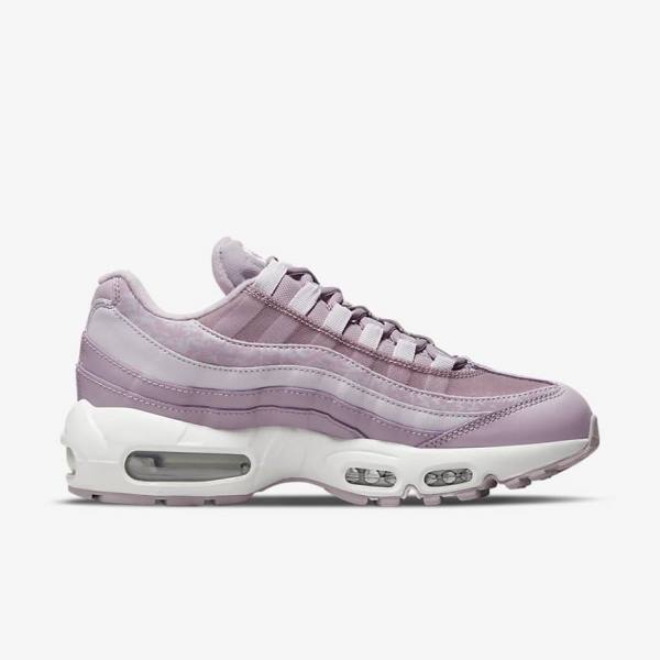 Trampki Damskie Nike Air Max 95 Fioletowe Białe Metal Srebrne | NK278YLM