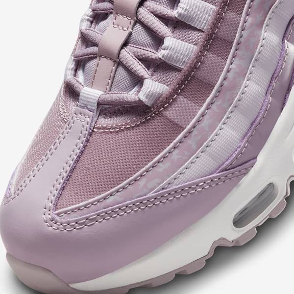 Trampki Damskie Nike Air Max 95 Fioletowe Białe Metal Srebrne | NK278YLM