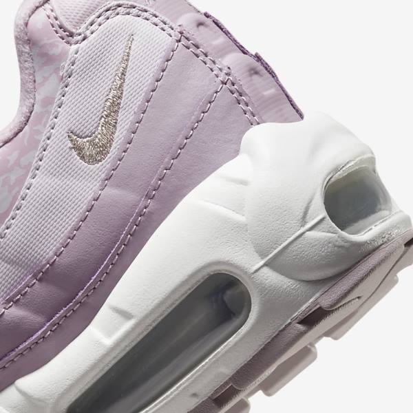 Trampki Damskie Nike Air Max 95 Fioletowe Białe Metal Srebrne | NK278YLM