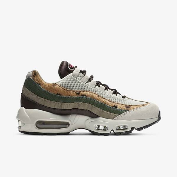 Trampki Damskie Nike Air Max 95 Premium Głęboka Beżowe Brązowe Oliwkowe Szare Białe | NK372NLB