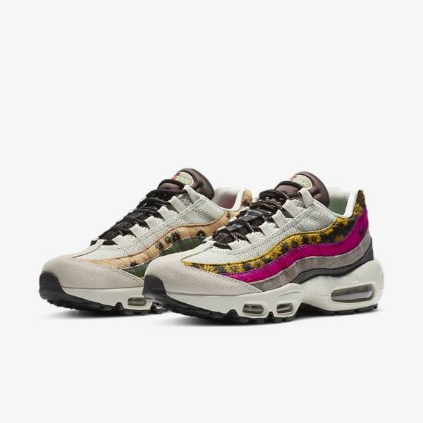 Trampki Damskie Nike Air Max 95 Premium Głęboka Beżowe Brązowe Oliwkowe Szare Białe | NK372NLB