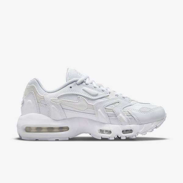 Trampki Damskie Nike Air Max 96 2 Białe Platyna Metal Srebrne Białe | NK837AKQ