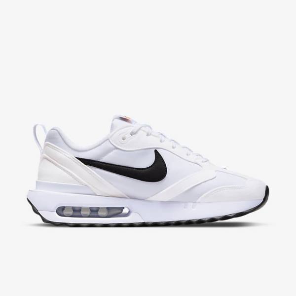 Trampki Damskie Nike Air Max Dawn Białe Pomarańczowe Czarne | NK785LSO