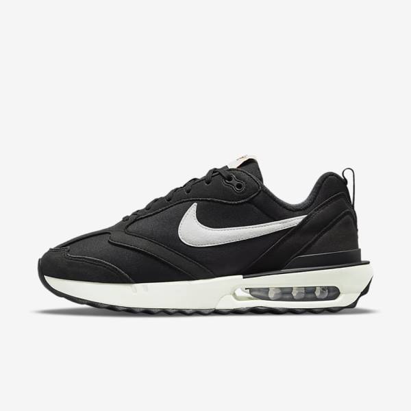 Trampki Damskie Nike Air Max Dawn Czarne Metal Srebrne Pomarańczowe Białe | NK120NSJ