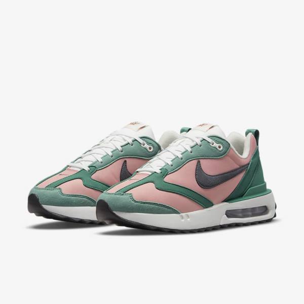 Trampki Damskie Nike Air Max Dawn Czerwone Różowe Białe Szare | NK195SBD