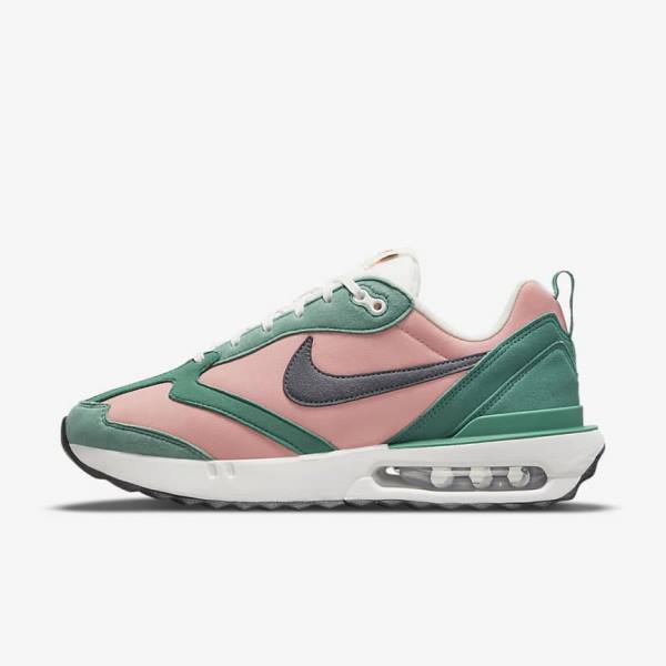 Trampki Damskie Nike Air Max Dawn Czerwone Różowe Białe Szare | NK195SBD