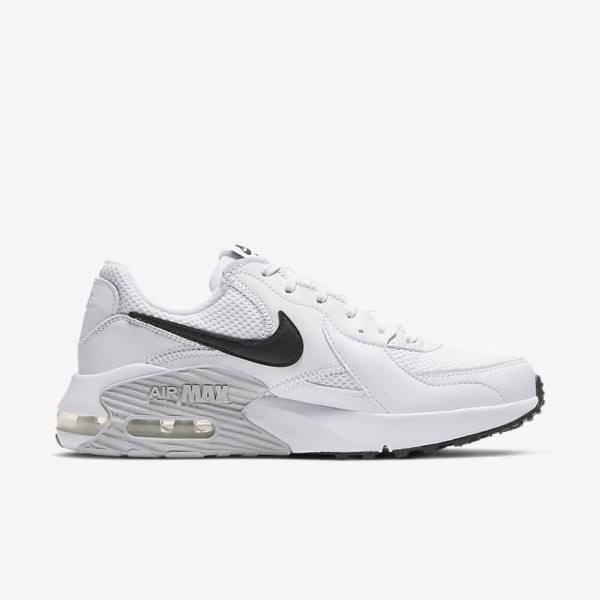 Trampki Damskie Nike Air Max Excee Białe Platyna Czarne | NK045MOZ