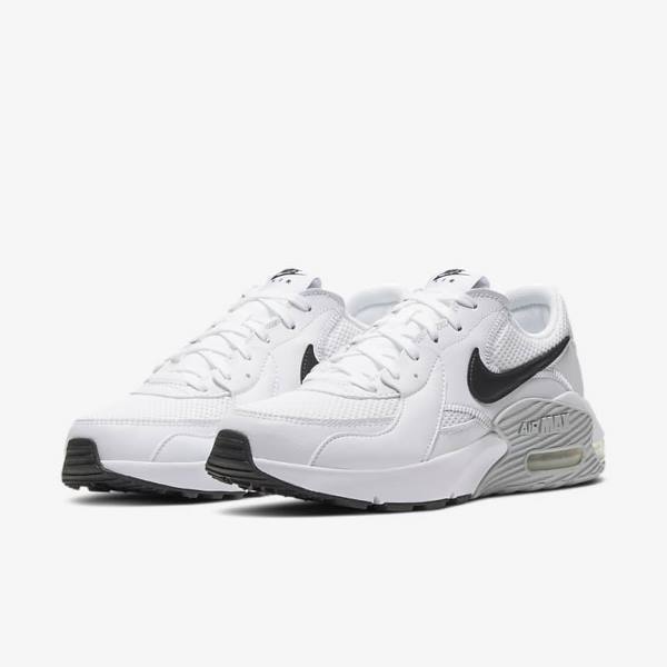 Trampki Damskie Nike Air Max Excee Białe Platyna Czarne | NK045MOZ