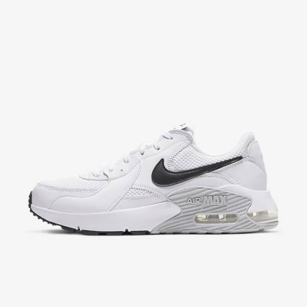 Trampki Damskie Nike Air Max Excee Białe Platyna Czarne | NK045MOZ